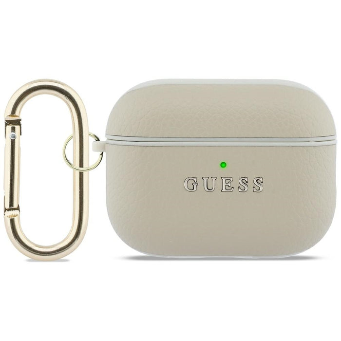Калъф Guess Grained Classic Logo Hook за AirPods Pro 3 - златист
