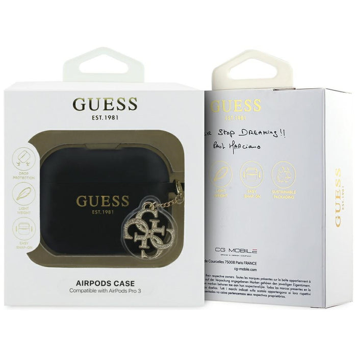Силиконов калъф Guess 4G Charm за AirPods Pro 3 - черен