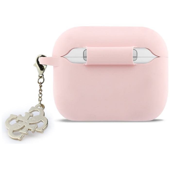 Силиконов калъф Guess 4G Charm за AirPods Pro 3, розов