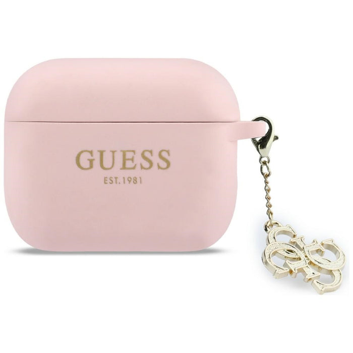 Силиконов калъф Guess 4G Charm за AirPods Pro 3, розов