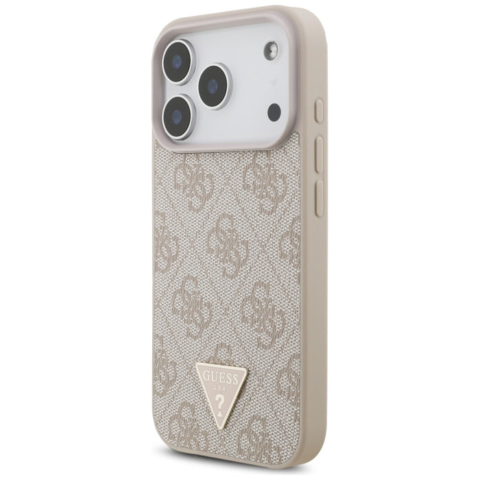 Калъф Guess 4G Strap Triangle Logo MagSafe за iPhone 17 Pro - розов