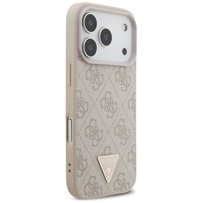 Калъф Guess 4G Strap Triangle Logo MagSafe за iPhone 17 Pro - розов