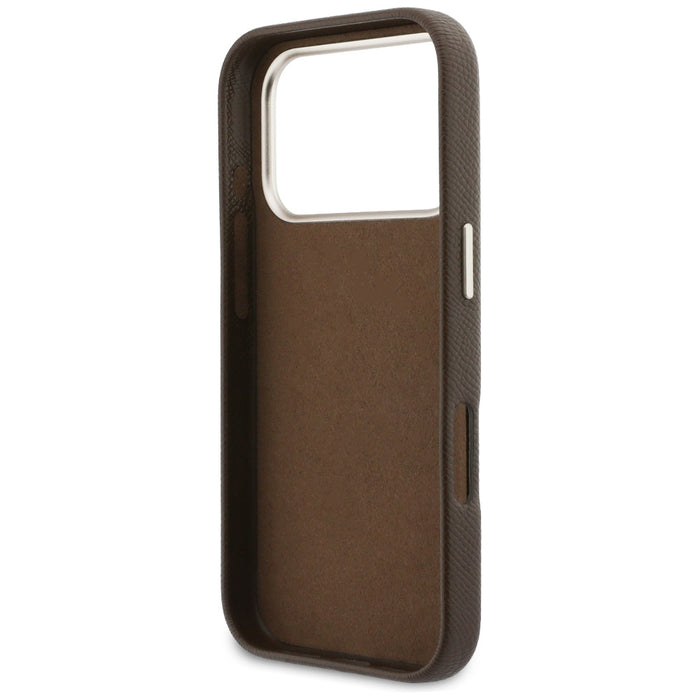 Кейс Guess FW Resin Logo за iPhone 17 Pro - кафяв