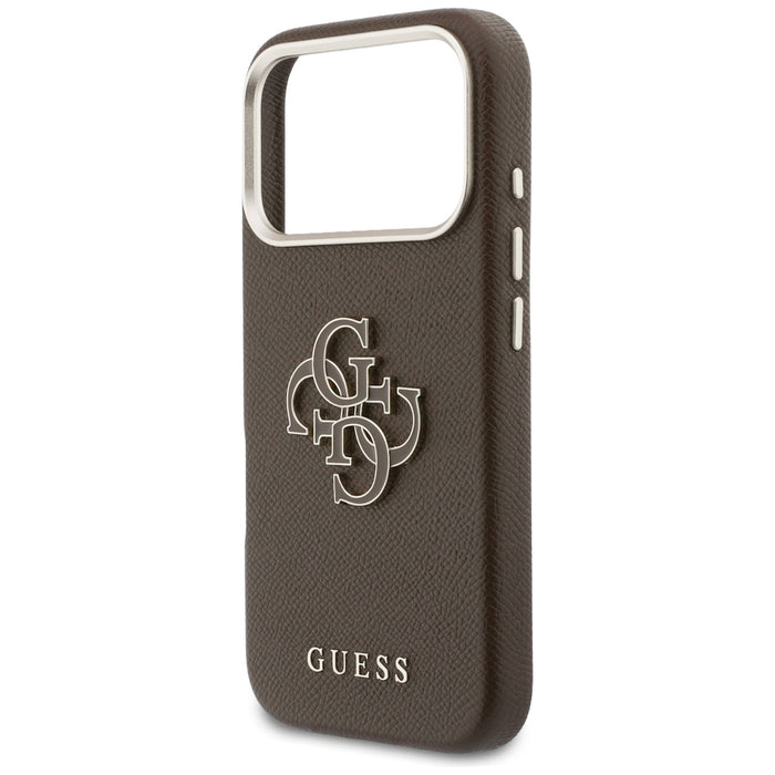 Кейс Guess FW Resin Logo за iPhone 17 Pro - кафяв