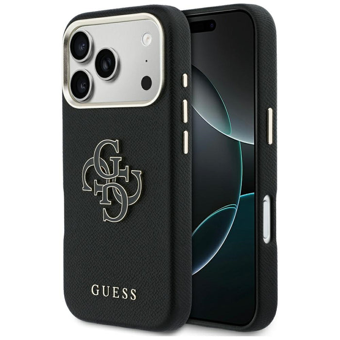 Калъф Guess FW Resin Logo за iPhone 17 Pro - черен
