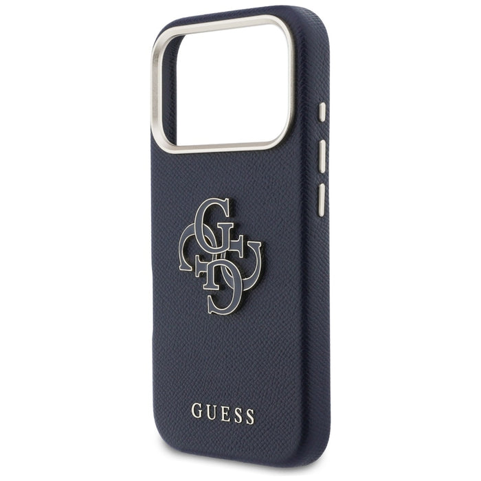 Калъф Guess FW Resin Logo за iPhone 17 Pro - син