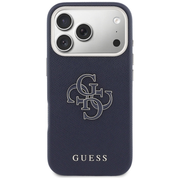 Калъф Guess FW Resin Logo за iPhone 17 Pro - син