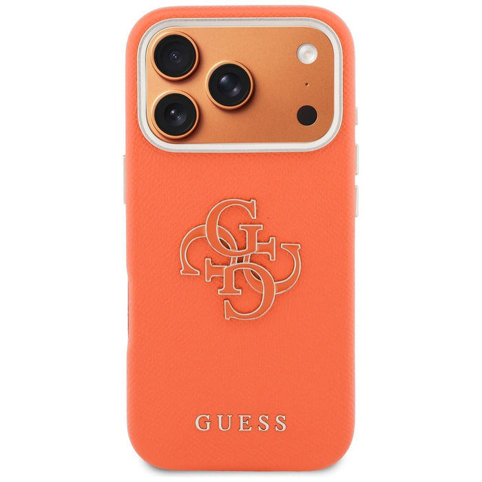 Кейс Guess FW Resin Logo за iPhone 17 Pro - оранжев