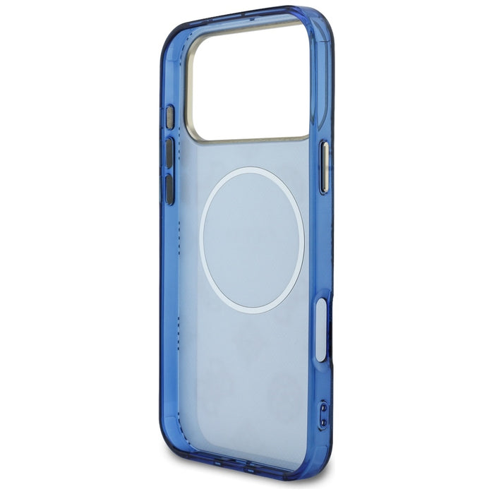 Калъф Guess IML Peony Dot MagSafe за iPhone 17 Pro Max - син