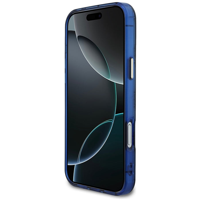 Калъф Guess IML Peony Dot MagSafe за iPhone 17 Pro Max - син
