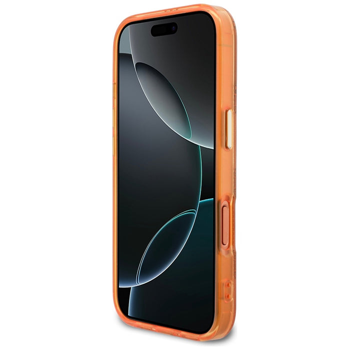 Калъф Guess IML Peony Dot MagSafe за iPhone 17 Pro Max - оранжев