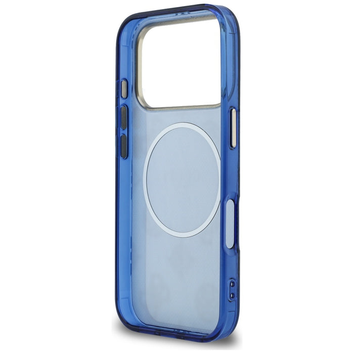Калъф Guess IML Peony Dot MagSafe за iPhone 17 Pro - син