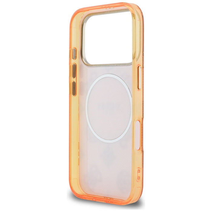 Калъф Guess IML Peony Dot MagSafe за iPhone 17 Pro - оранжев