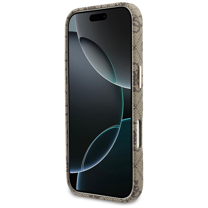 Калъф Guess 4G Script MagSafe за iPhone 17 - кафяв