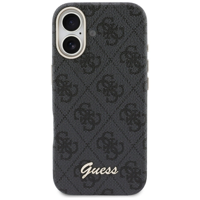 Калъф Guess 4G Script MagSafe за iPhone 17 - черен