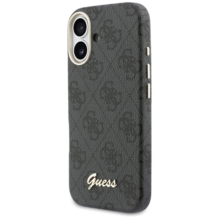 Калъф Guess 4G Script MagSafe за iPhone 17 - черен