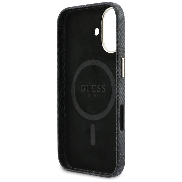 Калъф Guess 4G Script MagSafe за iPhone 17 - черен