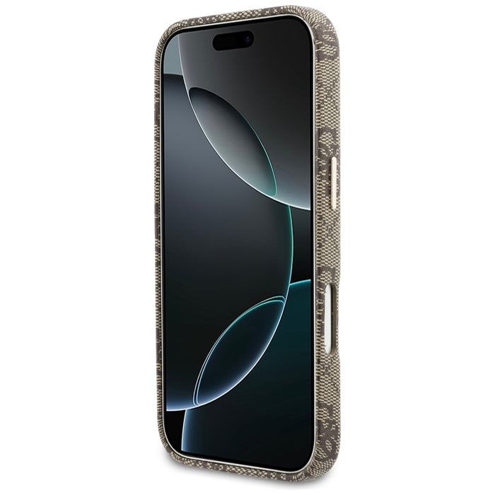 Калъф Guess 4G Script MagSafe за iPhone 17 Pro - кафяв