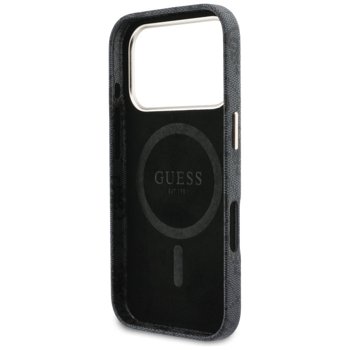 Калъф Guess 4G Script MagSafe за iPhone 17 Pro - черен