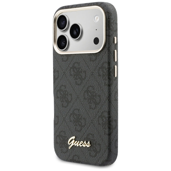 Калъф Guess 4G Script MagSafe за iPhone 17 Pro - черен