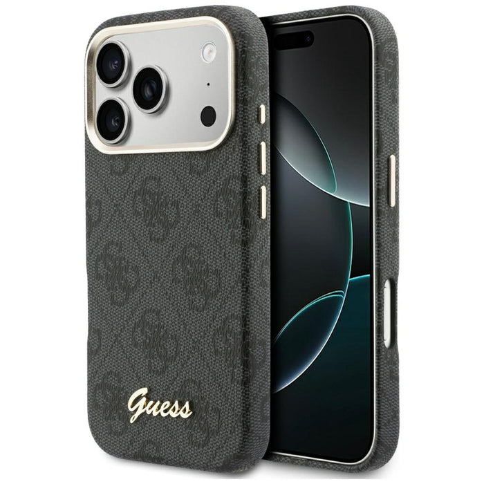 Калъф Guess 4G Script MagSafe за iPhone 17 Pro Max - черен