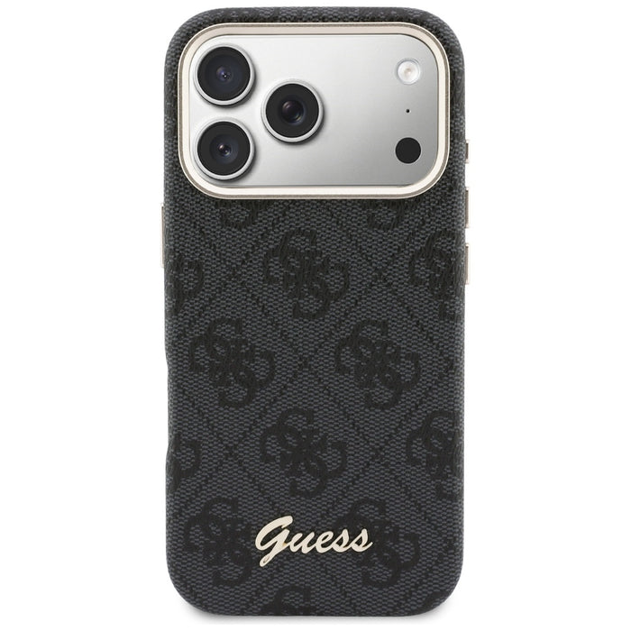 Калъф Guess 4G Script MagSafe за iPhone 17 Pro Max - черен