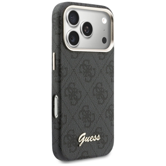 Калъф Guess 4G Script MagSafe за iPhone 17 Pro Max - черен