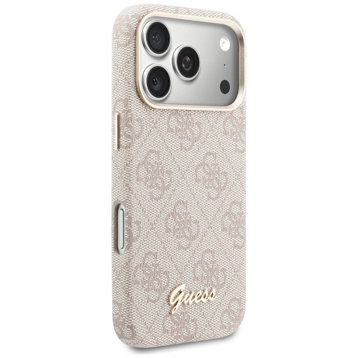 Калъф Guess 4G Script MagSafe за iPhone 17 Pro - розов