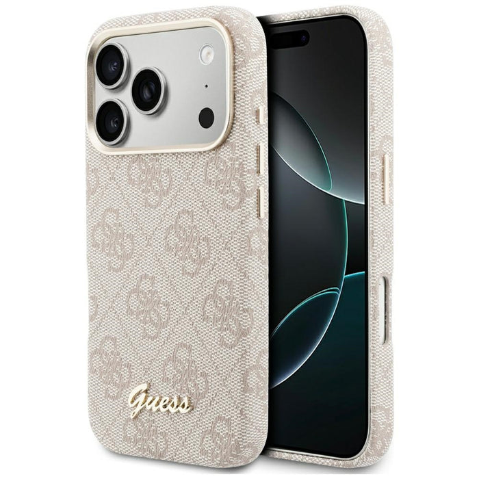 Калъф Guess 4G Script MagSafe за iPhone 17 Pro - розов