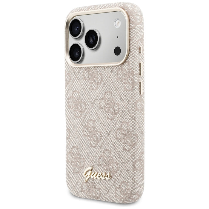 Калъф Guess 4G Script MagSafe за iPhone 17 Pro - розов