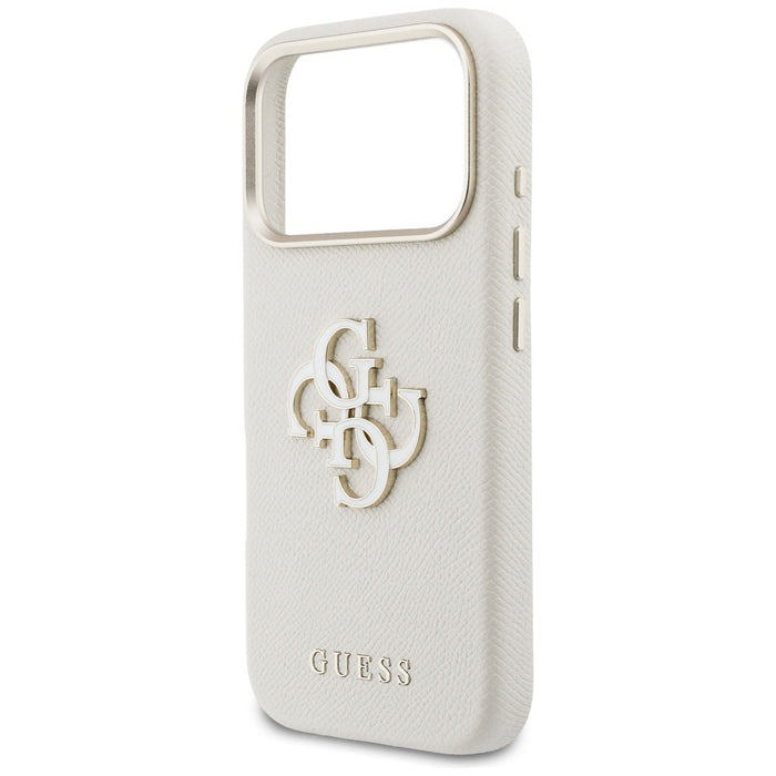 Калъф Guess FW Resin Logo за iPhone 17 Pro - бежов