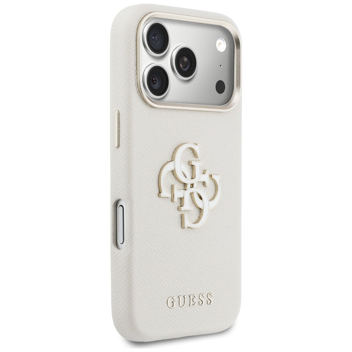 Калъф Guess FW Resin Logo за iPhone 17 Pro - бежов