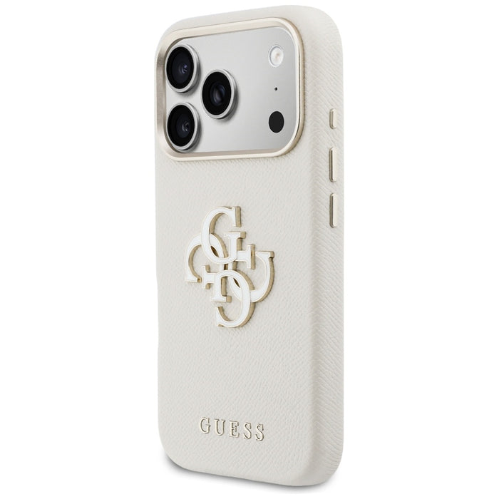 Калъф Guess FW Resin Logo за iPhone 17 Pro - бежов