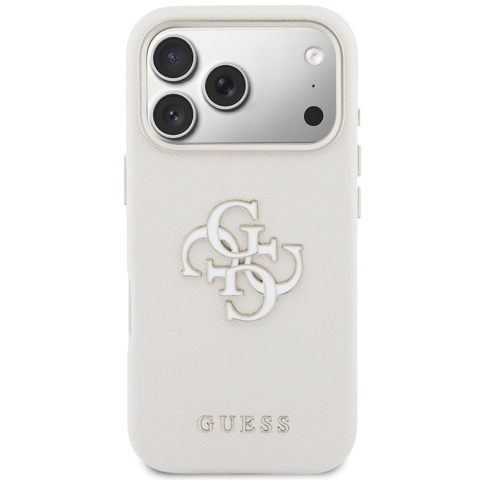 Калъф Guess FW Resin Logo за iPhone 17 Pro Max - бежов
