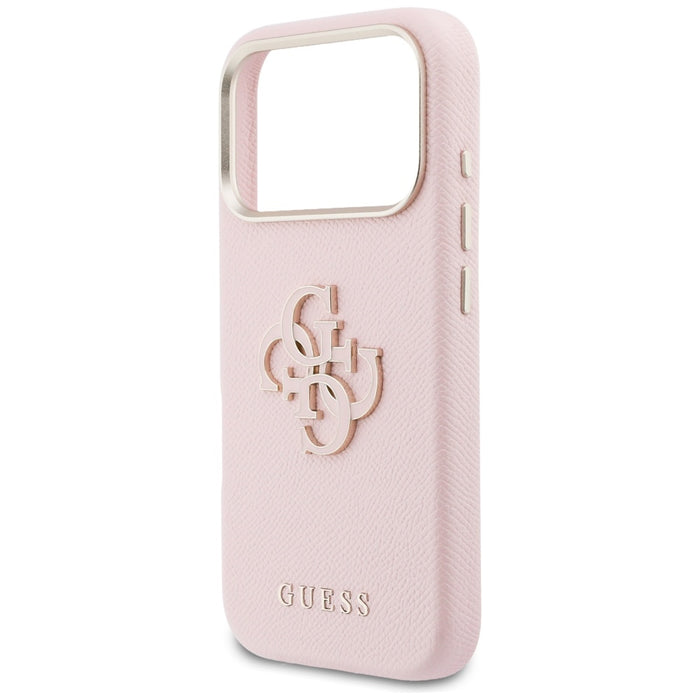 Калъф Guess FW Resin Logo за iPhone 17 Pro Max - Розов