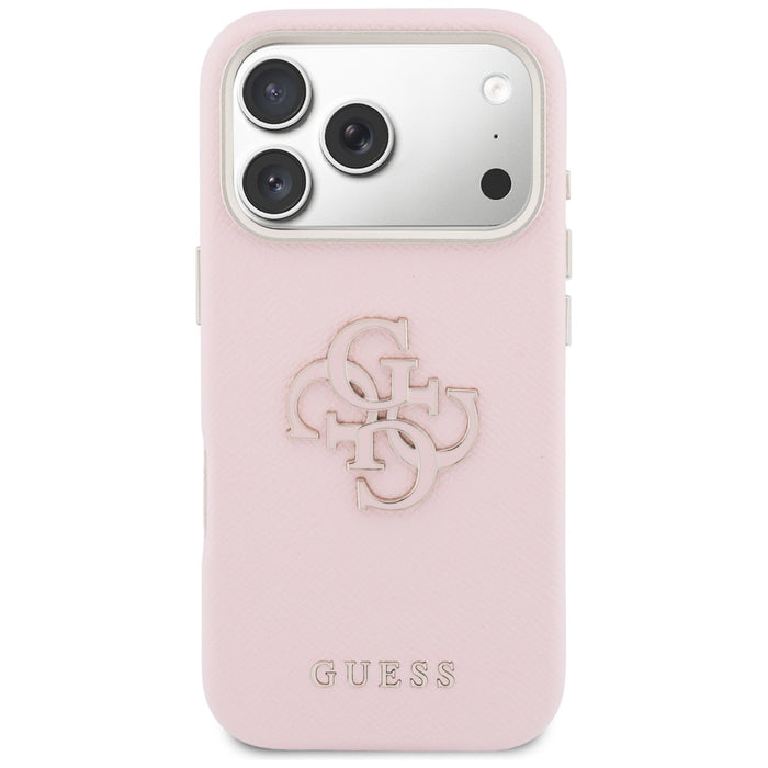 Калъф Guess FW Resin Logo за iPhone 17 Pro Max - Розов