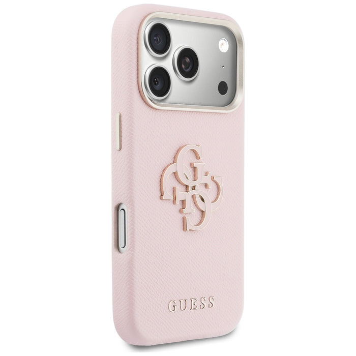 Калъф Guess FW Resin Logo за iPhone 17 Pro Max - Розов