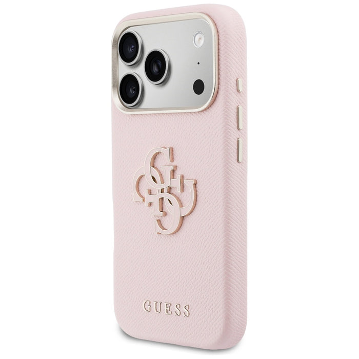 Калъф Guess FW Resin Logo за iPhone 17 Pro Max - Розов
