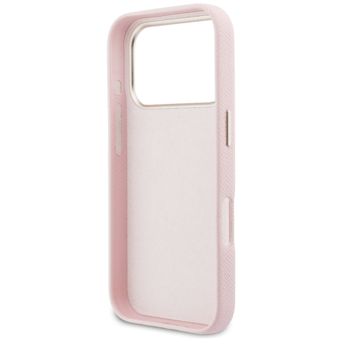 Калъф Guess FW Resin Logo за iPhone 17 Pro Max - Розов