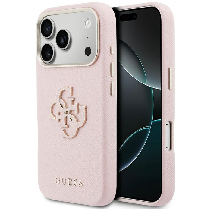 Калъф Guess FW Resin Logo за iPhone 17 Pro Max - Розов
