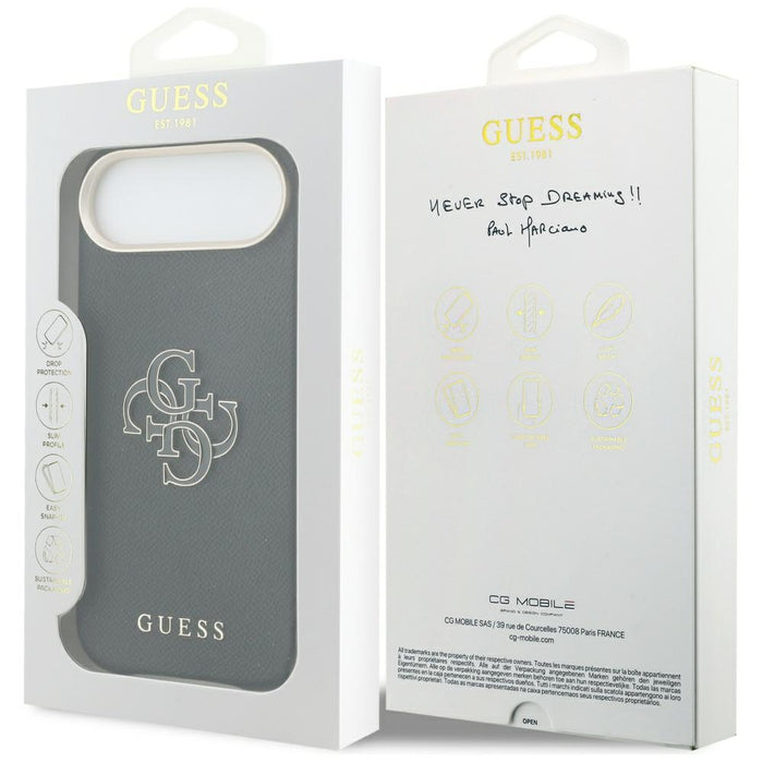 Калъф Guess FW с лого от смола за iPhone Air - черен