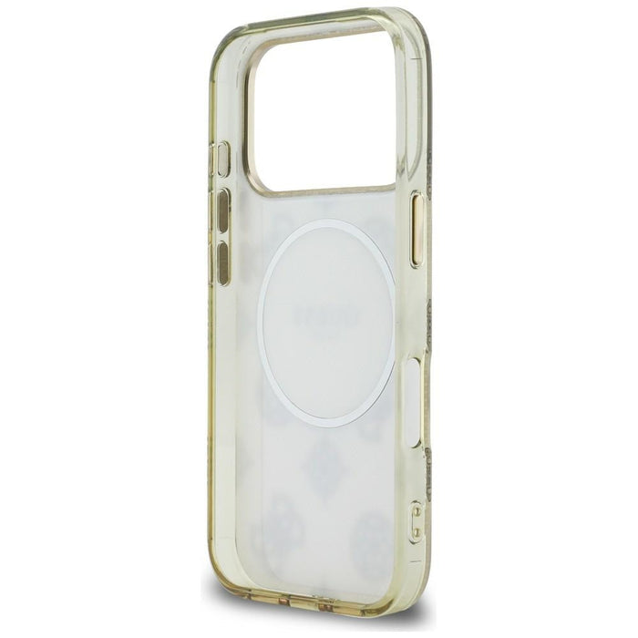 Калъф Guess IML Peony Dot MagSafe за iPhone 17 Pro - бежов