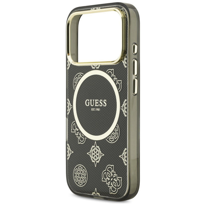 Калъф Guess IML Peony Dot MagSafe за iPhone 17 Pro - черен