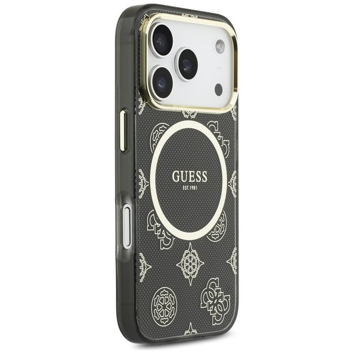 Калъф Guess IML Peony Dot MagSafe за iPhone 17 Pro - черен