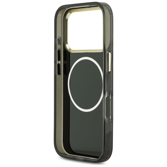 Калъф Guess IML Peony Dot MagSafe за iPhone 17 Pro - черен