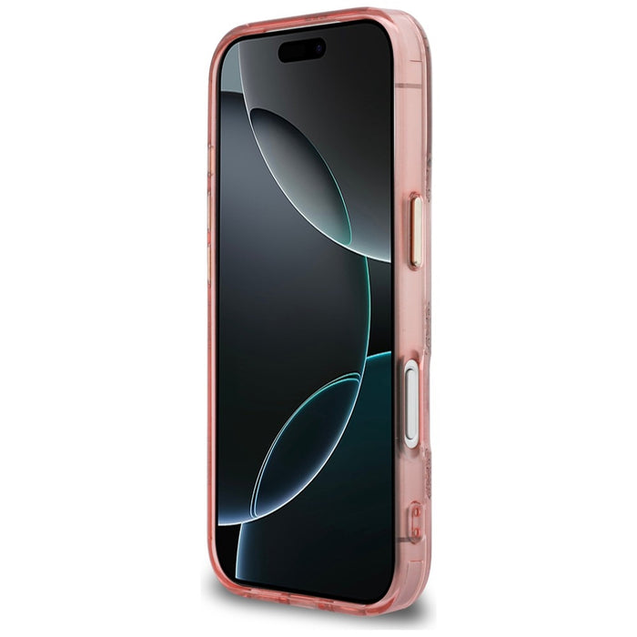 Калъф Guess IML Peony Dot MagSafe за iPhone 17 Pro - розов