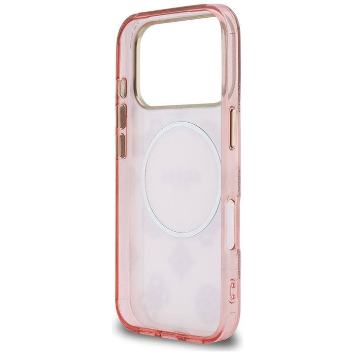 Калъф Guess IML Peony Dot MagSafe за iPhone 17 Pro - розов