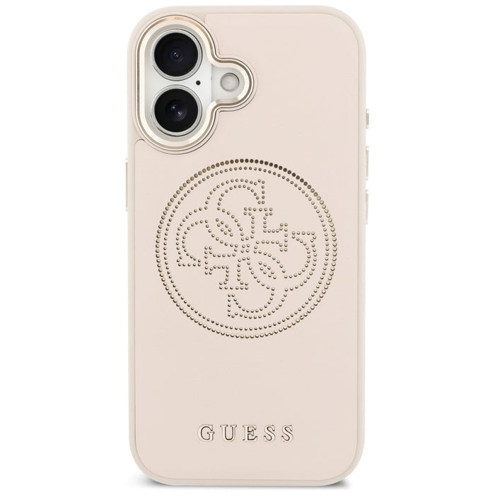 Перфориран калъф Guess 4G MagSafe за iPhone 17 - розов