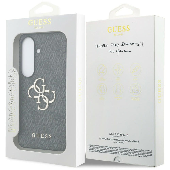 Калъф Guess 4G с голямо метално лого за Samsung Galaxy S26 - черен