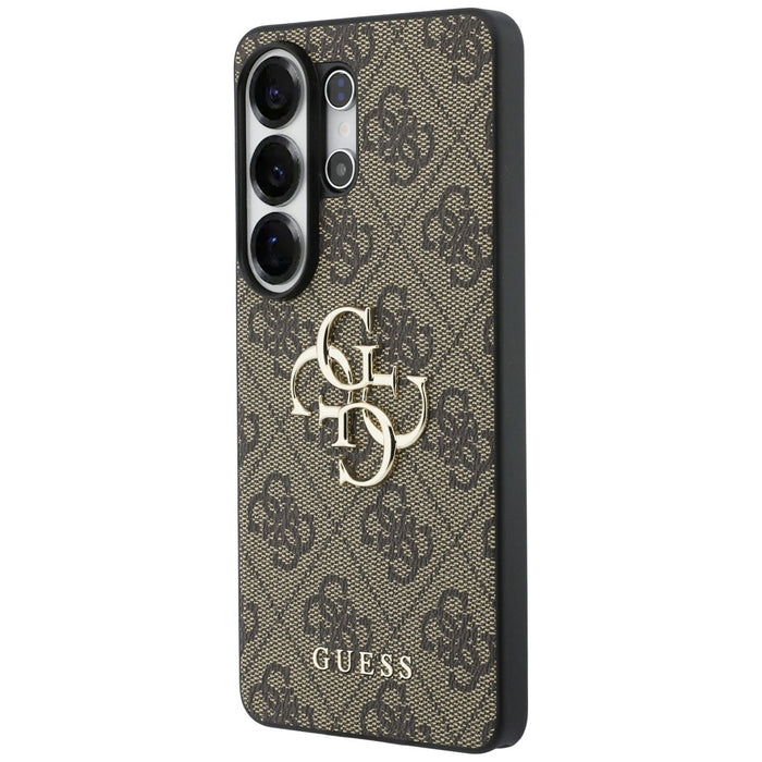 Калъф Guess 4G с голямо метално лого за Samsung Galaxy S26 Ultra - кафяв